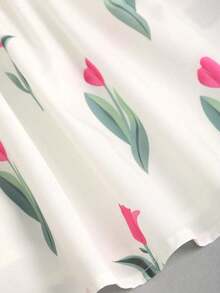 Blusa de mujer con cuello cuadrado, mangas de campana y ajustada, de estilo retro francés ligero, en estilo casual para vacaciones de verano - Albaricoque - Ver 6