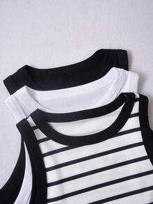 Camiseta De Mujer Con Cuello Redondo De Color Sólido En Verano Para Uso Casual - Multicolor 6 - Ver 6