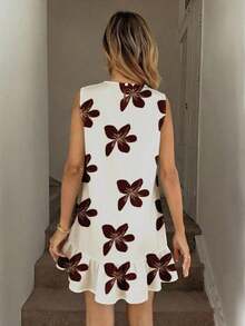 Vestido mini casual con estampado de rayas para mujer, adecuado para primavera/verano - Multicolor 2 - Ver 2