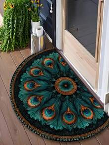 Karpet Maroko Modern Crystal Sky Setengah Lingkaran dengan Alas Anti Selip, Dapat Dicuci dengan Mesin, Tahan Noda, Ketebalan Sedang, Tebal 6mm - Pola Panah Modis, Cocok untuk Lorong, Pintu Masuk, Kamar Tidur, dan Hotel - Multiwarna 6 - View 20