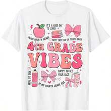 Camiseta GiftGlowing, Camiseta de los 80 para Hombres y Mujeres, Adecuada para usar durante todo el año, camiseta de manga corta con cuello redondo, estampada por un solo lado, de puro algodón, top divertido estampado para mujer, suave. - Color 5 - Ver 5