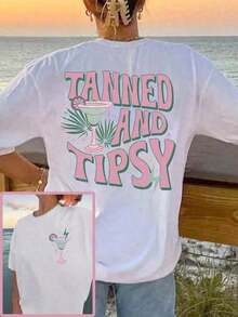 Camisetas con estampados para mujer, camisetas de primavera para mujer, conjuntos de verano para mujer, camisetas frescas de verano, estilo unisex. - Blanco - Ver 7