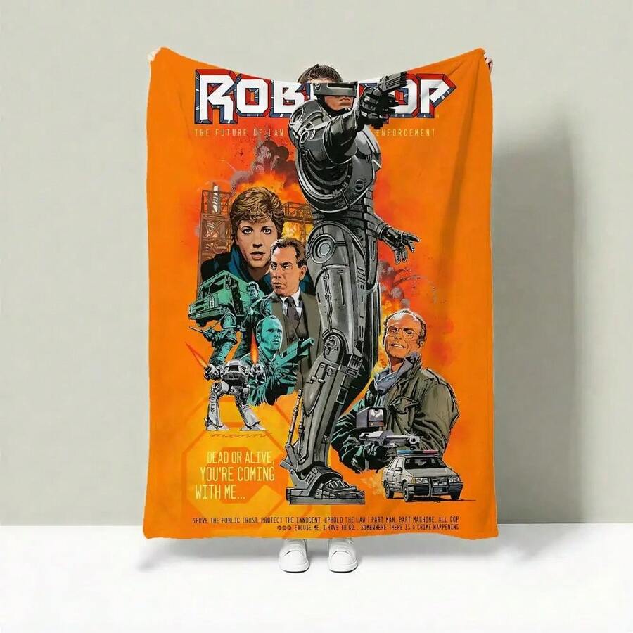 Movie R-RoboCop Raschel Flannel Blanket, Comfortable And Breathable, Ideal For Daily Use And Home - Figure 5 - View 1