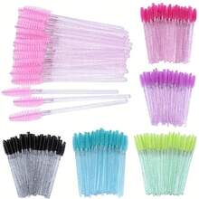 600/500/300/200/100/50 Pieces Of Multi-Color Crystal Eyelash Brush, Suitable For Grafting Eyelashes, Trimming Eyebrows, Eyelash Lifting, Makeup Tools, Suitable For Nail Salons, Travel, And Daily Use (Six Colors To Choose From) - Multicolor - View 9