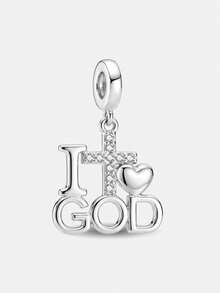 1pc Fashion "I Love My Dog" Pendant, Suitable For Women's Bracelet, Bangle DIY Jewelry Making And Daily Matching Decoration - Beads 1 - View 13