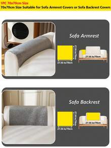 1PC Chenille Minimalist Solid Color Sofa Cover, Skin-Friendly Slipcover, New Home Decor Sofa Blanket, Universal For All Seasons, Anti-Slip. - Multicolor - View 16