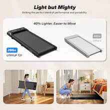 MERACH Walking Pad, Under Desk Treadmill, Portable Mini Treadmills For Home, Seamless One-Piece Molding Design, 265LBS Walkpad With Remote Control, APP, LED Display - UK Plug(220-240V) - View 6