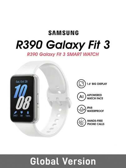 Samsung Galaxy Fit3 智慧手環 R390 AMOLED 螢幕 1.6 吋螢幕 健身追蹤手錶 睡眠監測 13 天電池續航 5ATM IP68 防水