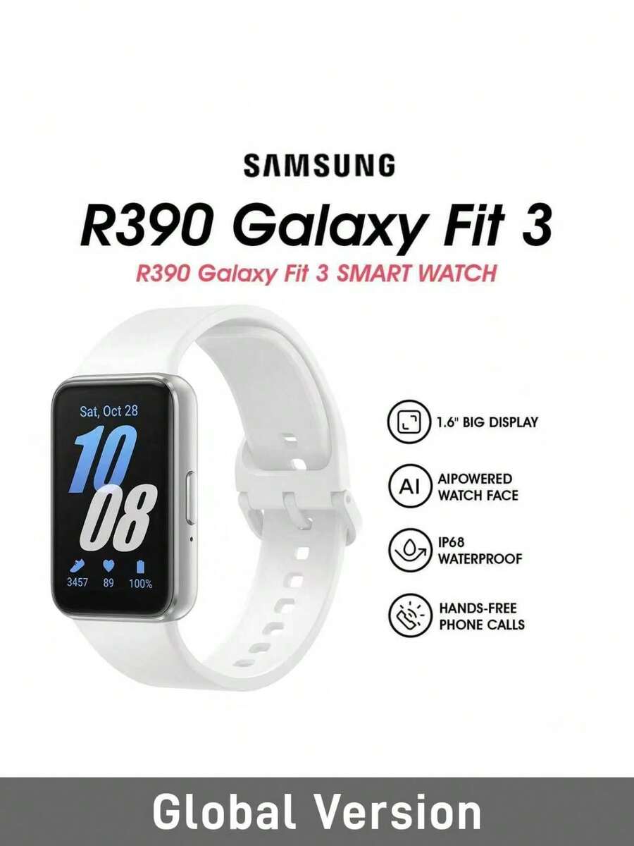 Samsung Galaxy Fit3 智慧手環 R390 AMOLED 螢幕 1.6 吋螢幕 健身追蹤手錶 睡眠監測 13 天電池續航 5ATM IP68 防水