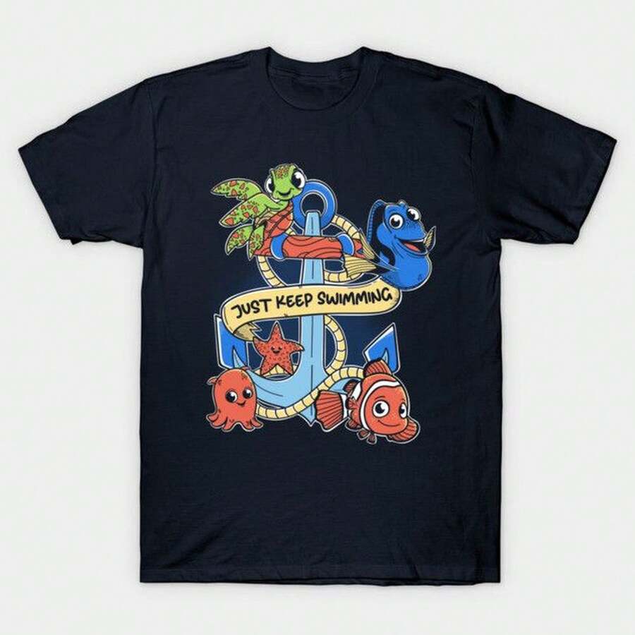 Keep Swimming TShirt220G Fundacin de AL1Godn masculina, 220 g de confort puro. CreA1DA1 Para todo ser humano, ya sea mujer u hombre. Tejido consistente de ptima C1Alidad, preparado para cualquier m1ontura, afelpado al contacto pero pensado para S1ostenerse. Prendas eriores transpirables de mujer, conjuntos otoales, vestuarios de vaC1Aciones, disfraces de new years para ella. - Negro - Ver 1