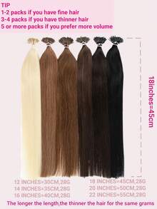 12-22 英吋人髮奈米環接髮片，無縫隱形微珠接髮，自然直髮預接頭，適用於女性、婚禮、節日、Cosplay，免膠水、不傷髮，專業美髮沙龍禮品，哥德風自我照護 - 彩色 - 查看 8