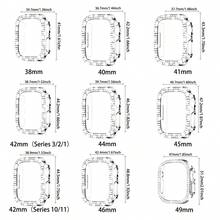 BEIMUSON 闪亮表壳，兼容 Series 11/10/9/8/7/6/5/4/3 Ultra SE 42mm 46mm 49mm 40mm 44mm 41mm 45mm 38mm，水晶钻石保护套，女士适用 - 多色1 - 查看 3