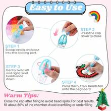 1 Set 3D Pixel Puzzle Design 2.6mm Tip Diameter DIY Press-Bead Pen, Small Particle Bead Storage Device For Storing Small Beads - Multicolor - View 4