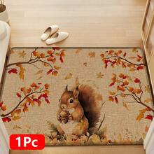 1 pieza Alfombra de lino con estampado de ardilla para cocina, felpudo, alfombra de baño, alfombra de pasillo, alfombra rectangular impresa en 3D para sala de estar, dormitorio, pasillo, baño, lavandería - Alfombra de poliéster para decoración del hogar interior y exterior - Multicolor - Ver 12