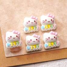 SANRIO 20/50件混合卡通美甲装饰贴纸，可爱粉色多巴胺猫咪美甲贴和DIY手机壳配件 - 彩色 - 查看 7
