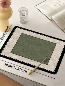 1 pièce Tapis de cuisine en terre de diatomée, bordure beige avec bord ondulé noir, épaisseur 3,5 mm, absorbant, antidérapant, résistant à la saleté, tapis de sol décoratif pour la cuisine, la salle de bain, l'entrée, le salon, le couloir, tapis de porte antidérapant - Multicolore - Voir 16