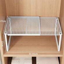 Heavy Duty Adjustable Expandable Wardrobe Organizer Rack - Space Saving Stackable Metal Storage Shelves With Polished Surface, No Assembly Required. Suitable For Kitchen, Bedroom, Office Desk Organization, Multi-Purpose Storage Rack, Shoe Cabinet, Miscellaneous Shelf, Wardrobe Divider And Storage Solution. - Multicolor - View 11