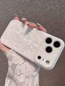Premium Pearl White Shell Texture Large Window 17 Pro Max Phone Case, Full Coverage Anti-Drop Protection, INS Style High-End Aesthetic, Matte Design Anti-Slip And Anti-Sweat, Elegant Elegant With Sophisticated Style, Minimalist Creative Design, Niche Unique Fashion Taste - Premium Pearl White - View 8
