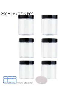 1入組塑膠寬口瓶儲物容器，適用於指甲藝術，珠子，高品質透明罐子，用於DIY珠寶製作配件，工作室的儲存分類工具，100毫升/200毫升/250毫升 - 彩色 - 查看 18