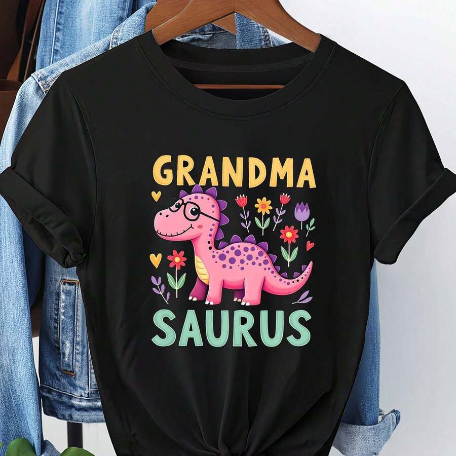 Camiseta para Mujer con Diseño de Cerezas Doradas Brillantes - Negro - Ver 1