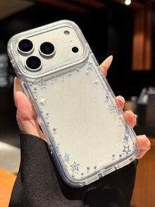 Funda de teléfono elegante con cristales de diamantes de imitación coloridos estilo dopamina Star, compatible con iPhone 16 Pro Max, 15 modelo nuevo, 16, 13, 14, 15 Pro, funda transparente con protección anti-caídas para mujeres - transparente - Ver 5