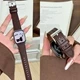 Coffee Brown Silver Buckle