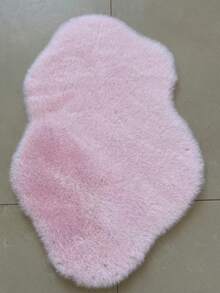 1pc Cloud-Shaped Faux Fur Rug, Soft & Fluffy Plush Material, Suitable For Living Room, Bedroom, Entryway, Kitchen, Bathroom, Gaming Room, Study, Closet, Thickened Rug For Autumn/Winter Christmas Decor Kitchen Rug - Pink - View 9