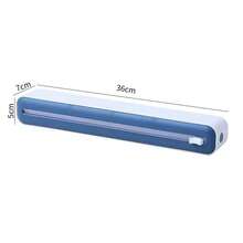 1 cái hộp đựng màng bọc thực phẩm 2 trong 1 kèm dao cắt, hộp đựng màng bọc thực phẩm có lưỡi cắt trượt, dao cắt màng bọc thực phẩm có cốc hút có thể nạp lại, hộp đựng màng bọc thực phẩm nhà bếp, giá đỡ cắt túi giữ tươi, hộp đựng màng bọc thực phẩm đa chức năng kèm dao cắt - nhiều màu - Xem 6