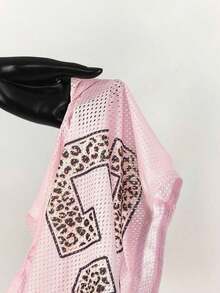 Top sin mangas de estilo callejero para mujer con hombros de malla y recortes, transparente y sexy - Multicolor - Ver 10