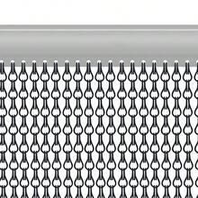 Aluminium Door Fly Screen Metal Chain Curtain Blind Insect Blinds 214cm *90cm - Blue Sliver - View 2