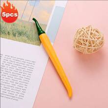 5 chiếc bút bi mực đen hình quả ớt sáng tạo, văn phòng phẩm ngộ nghĩnh, đồ dùng học tập và văn phòng phổ biến. - A - Xem 13
