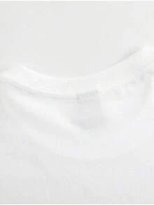 Under The RadarCamiseta de Manga Corta con Estampado [Doble Estampado Frontal y Trasero], Estampado 'Muscle Mommy', 'Fitness Mom', Cuello Redondo, Top Casual de Manga Corta para Mujer - Ropa de Mujer, Ajuste Cómodo, Diseño Clásico, Ropa de Verano para Mujer, Top de Verano - Camiseta Unisex de Algodón Suelto de Manga Corta y Cuello Redondo, Estilo Urbano Vintage-Vintage Street Style Unisex Loose Cotton Short Sleeve Crew Neck T-Shirt - Blanco - Ver 6