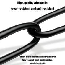 1 Pack Black PVC Charging Cable, 100cm/3.3ft, Supports Charging And Data Synchronization, Compatible With Galaxy S22/S23/S24/Ultra, Honor, POCO, And Other Smartphones. - Black - View 6