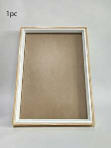 1pc 31.5*23cm Square Transparent Hollow Photo Frame, Light Wood Edge, Minimalist Style, DIY Display For Plants, Specimens, Photos, Landscape, Animals - A - View 6