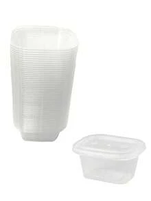 50 piezas/Paquete Tazas desechables pequeñas para salsa, adecuadas para embalaje para llevar, contenedores redondos transparentes para condimentos, vinagre con tapas, cajas de plástico de una sola pieza para salsa de soja - Multicolor - Ver 13