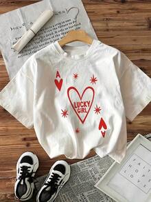 Camisetas gráficas de moda con estampado de letras, camiseta de manga corta con cuello redondo, top casual para verano y primavera, ropa de mujer 100% algodón, moda, casual, estilo deportivo relajado, talla grande, ropa de mujer de algodón, blusa, camisa > Hermosa. - Blanco - Ver 8
