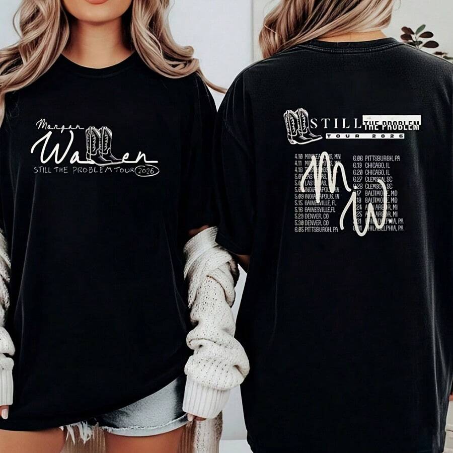 2026 Still The Problem Morganss Wallenss Tour T-Shirt - Black - View 1