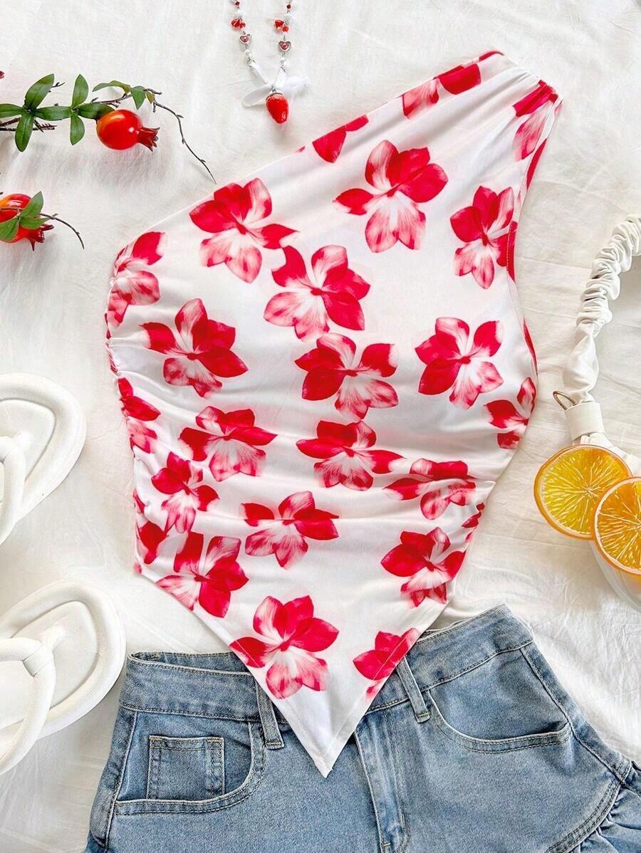 Estilo business casual, occidental y adorable. - Rojo y blanco - Ver 1