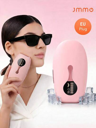 JMMO IPL Hair Removal Device With Ice Cooling, Permanent Painless Laser Epilator For Women Men, 999999 Flashes 5 Levels Hair Remover For Face Body Armpits Bikini Line-EU Plug