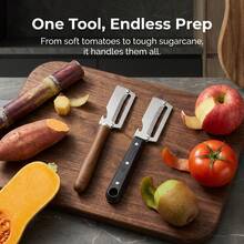 304 Stainless Steel Sugarcane Peeler Knife With Anti Slip Plastic Handle, Multi Purpose Fruit And Vegetable Peeler,For Pineapple, Pumpkin, Sugarcane And More, Manual Sugarcane Cutter, Bottle Opener, Suitable For Home Kitchen Restaurant Accessories - Multicolor - View 8
