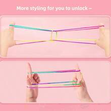 5pcs Jump Rope & Finger Game Set, Including Jump Rope, Cat Cradle, Finger String, Suitable For Party & Gathering, Multiple Play Ways - Multicolor - View 5