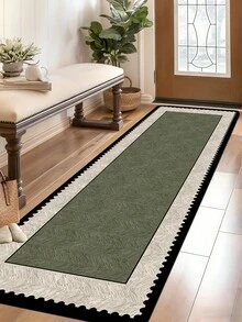 1 pièce Tapis de cuisine en terre de diatomée, bordure beige avec bord ondulé noir, épaisseur 3,5 mm, absorbant, antidérapant, résistant à la saleté, tapis de sol décoratif pour la cuisine, la salle de bain, l'entrée, le salon, le couloir, tapis de porte antidérapant - Multicolore - Voir 9