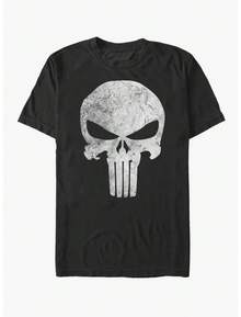 Playeras de hombre blusas para mujer camiseta manga corta cuello redondo holgada talla grande estampado calavera estilo moderno nacional envio - Negro - Ver 1