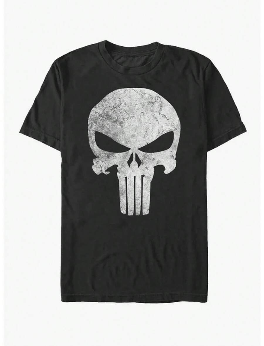 Playeras de hombre blusas para mujer camiseta manga corta cuello redondo holgada talla grande estampado calavera estilo moderno nacional envio - Negro - Ver 1