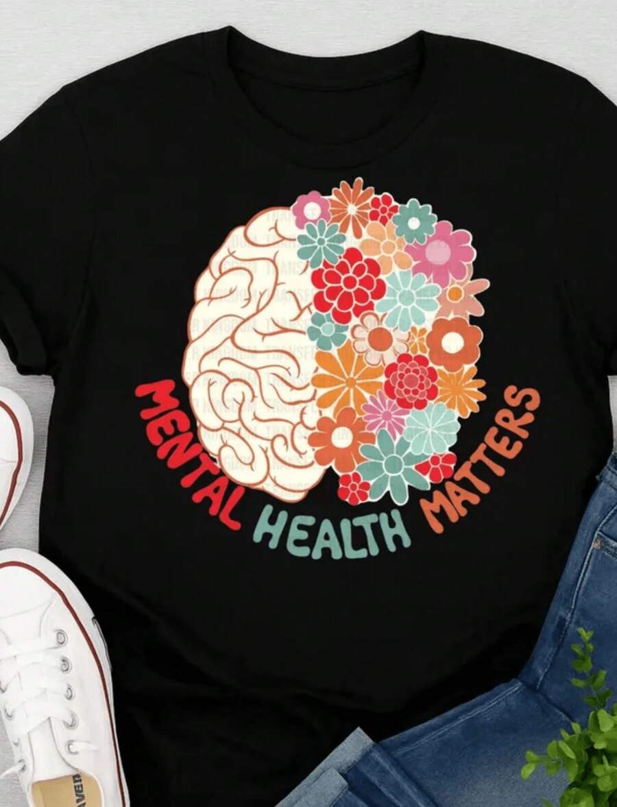 Camiseta Unisex de Asesor de Salud Mental - Negro 6 - Ver 1