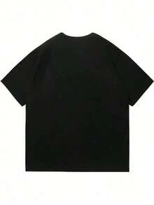 1 pieza de camiseta casual de manga corta con cuello redondo y estampado de la bandera de EE.UU.para hombre, 180 g, 100% algodón. - Blanco - Ver 10
