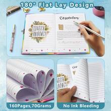 1pc Hardcover Notebook, 3D Stereo Decor Design, Lined Inner Page Private Diary, Small Notepad For Writing & Drawing, Daily School Subject Notebook - Butterfly - View 4
