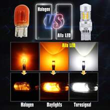 2 bóng đèn LED ô tô 7443 3157 1157, bóng đèn LED trắng vàng 28SMD, đèn CanBus, đèn xi nhan lùi, phụ tùng ô tô - 28smd - Xem 9