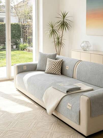 1 Tấm bọc ghế sofa màu trơn chống trượt, bọc đệm ghế sofa đa năng dùng được cả bốn mùa, bảo vệ ghế sofa chống trầy xước, thân thiện với thú cưng, có thể giặt máy, trang trí nhà cửa cho phòng khách, phù hợp với ghế sofa hình chữ L và ghế sofa 1/2/3/4 chỗ ngồi (bán riêng).