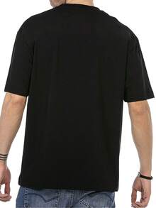 Worm Dennis Anime T-Shirt, Size - Soft, Breathable, And Stretchy Crew Neck T-Shirt Featuring The Iconic Worm Dennis Head Design And Worm Pattern, Casual Retro Loose Fit, Suitable For Sports, Gifts, And Year-Round Wear, Machine Washable. - 黑色 - 查看 2